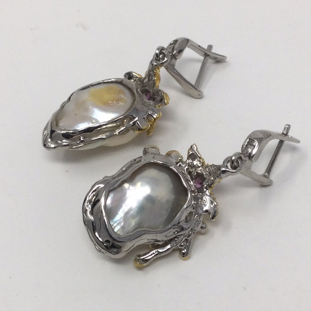 Genuine Baroque Pearl Earrings