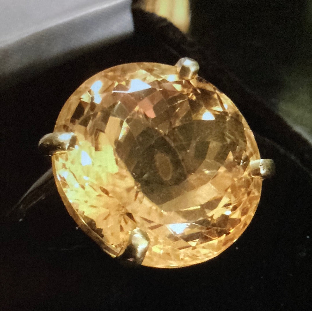 Genuine Golden Citrine Ring