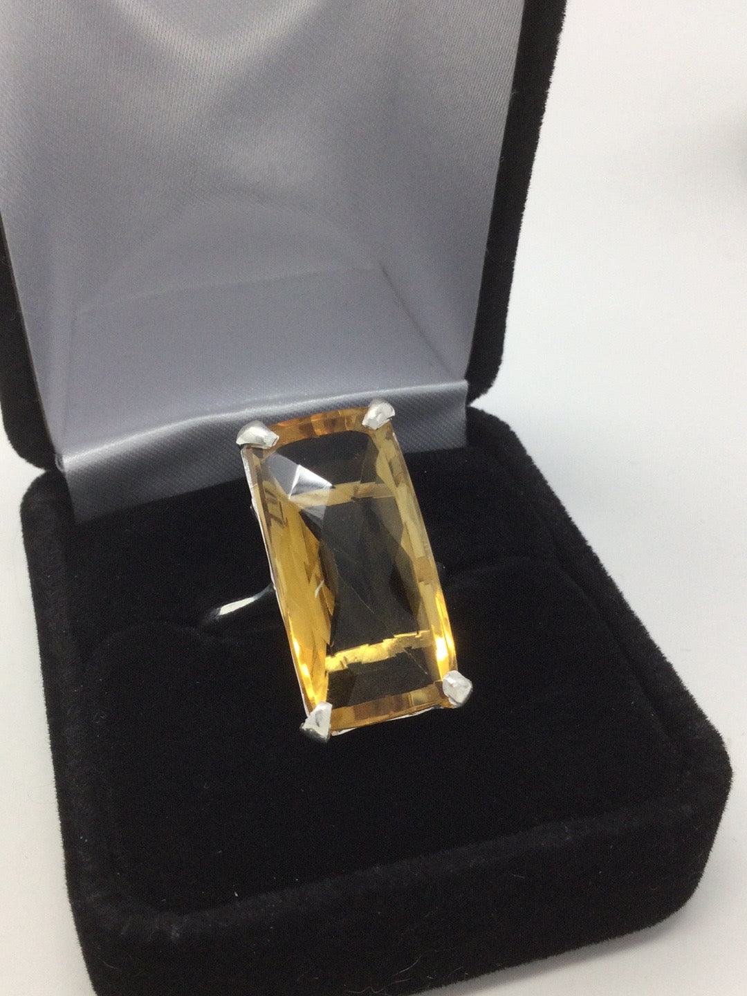 Classy 30 CTW Genuine Citrine Ring