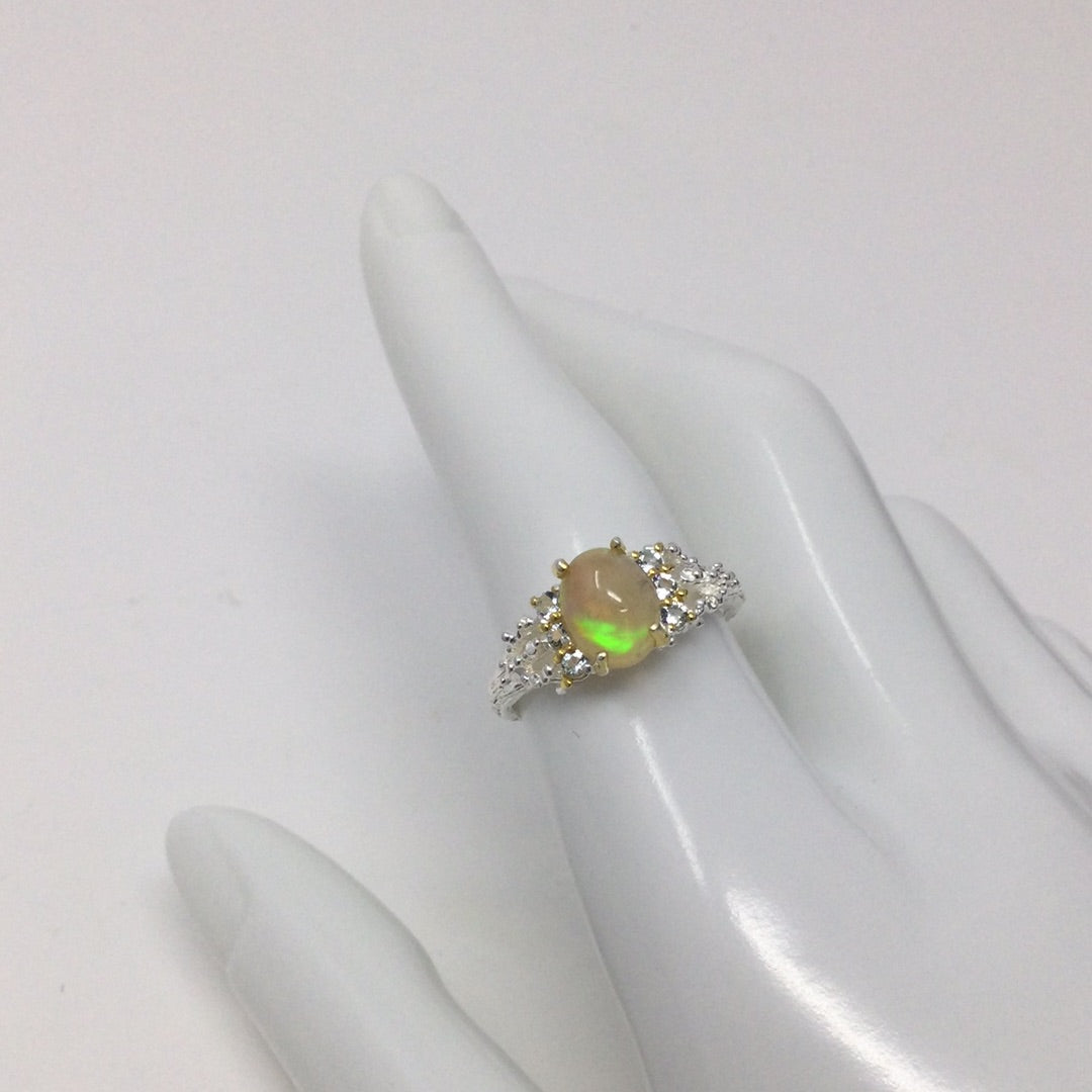 Genuine Fiery Opal Ring