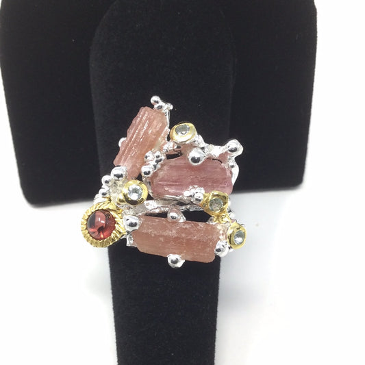 Genuine Pink Tourmaline Ring